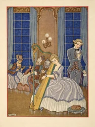 Valmont Seducing his Victim, illustration fra 