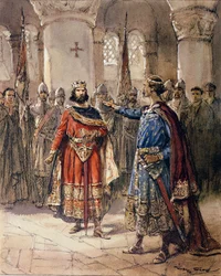 Hugues I Capet (941-996), konge af Frankrig og Adalbert de Perigord, fra l