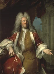 Nicodeme Tessin den Yngre, svensk arkitekt - Greve Nicodemus Tessin den Yngre (1654-1728), af Desmarees, George (1697-1776). olie på lærred