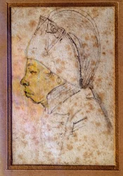 Portræt af Francois Hanriot (1761-1794) Tegning af Gabriel (1700-tallet), Paris, Musee Carnavalet