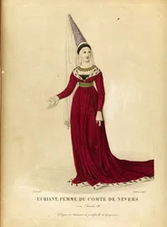 Euryanthe - Gatine, Georges Jacques (1773-1831) - Sent i det 18. århundrede. - Radering, akvarel - Privat samling