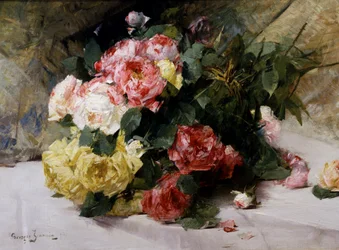 Rosenbuketten. Maleri af Georges Jeannin (1841-1925) Privat samling.