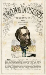 FERRY Jules Francois Camille Ferry (1832-1893) . illustration fra "Le Trombinoscope", et satirisk politisk tidsskrift af Leon-Charles Bienvenu, kendt som Touchatout (1835-1910) monografi N. 26, Paris