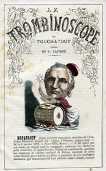 Felix DUPANLOUP (1802-1878) - illustration fra "Le Trombinoscope", et satirisk politisk tidsskrift af Leon-Charles Bienvenu, kendt som Touchatout (1835-1910) monografi N. 21, Paris