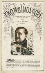 Napoleon Jerome (Napoleon-Jerome) Bonaparte . illustration fra "Le Trombinoscope", et satirisk politisk tidsskrift af Leon-Charles Bienvenu, kendt som Touchatout (1835-1910) monografi N. 8, Paris