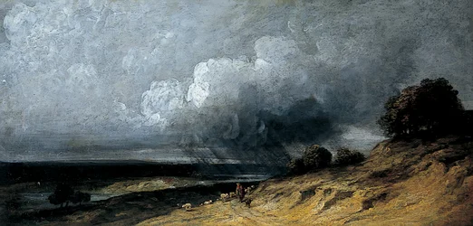 Storm over Montmartre, ca. 1763 - 1843 (olie på papir)