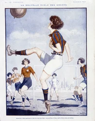 Kvindefodbold - i "La Vie Parisienne" fra februar 1922 (print)