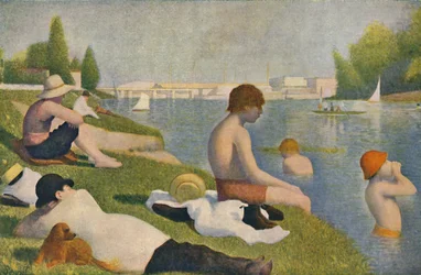 Badning, badende i Asnieres, 1884, 1937.