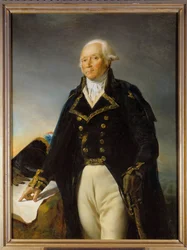 Portræt af Francois Christophe Kellermann (1735-1820), hertug af Valmy, øverstkommanderende for hæren af ​​Mosel-maleriet af Georges Rouget (1784-1869) 1792 Dim. 1,35 x 1 m