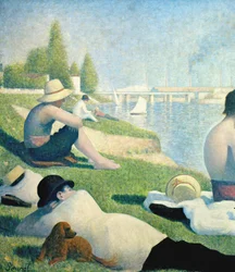 Badende ved Asnières, 1884, detalje af 2136