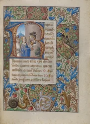 Initial R: Sankt Avia i fængslet modtager kommunion fra Jomfru Maria