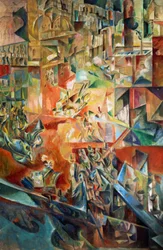 Metropolis, af Georges Yakoulov (1884-1928). Rusland, 20. århundrede.