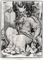 Moses, graveret af Ludwig Businck (ca. 1590-efter 1630)