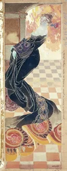 Dame i sort kjole, ca. 1900