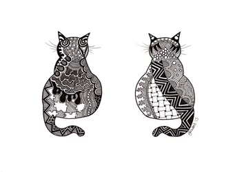 Couple of Cats, 2015 (blæk på bristolplade)