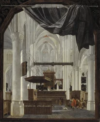 Interiør af Sint Gertrudiskerk i Bergen op Zoom