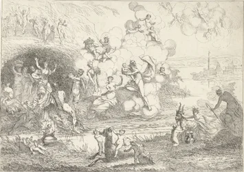 Merkur giver Bacchus til nymferne The Lives of the Bacchantes (serietitel)
