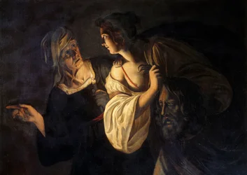 Judith med hovedet af Holofernes (olie på lærred)