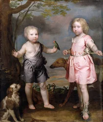 Lord John Hay og Charles, Master of Yester (senere tredje markis af Tweeddale) ca. 1670