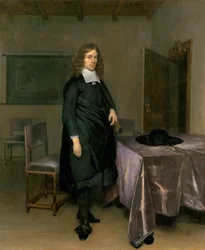 Portræt af en mand af Gerard Ter Borch (Terburg), den yngre (1617-1681), - Olie på lærred - Tiroler Landesmuseum Ferdinandeum, Innsbruck