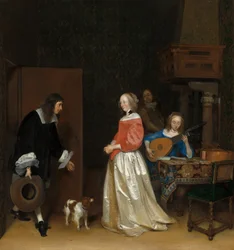 Bejlerens besøg, ca. 1658.