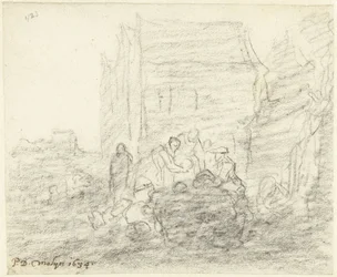 Grøntsagsmarked om natten