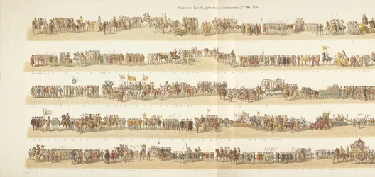 Historisk procession, afholdt i Rotterdam den 21. maj 1874 (titel på objektet)