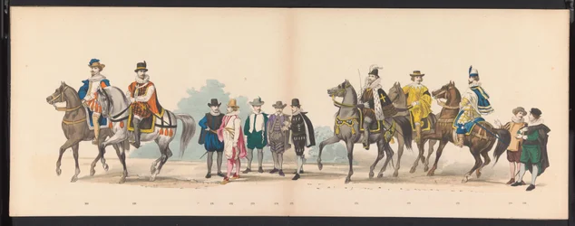 Masquerade of the Leiden Students, 1875 (plade 11) Maskerade afholdt af medlemmerne af Leidens studentkorps den 15. juni 1875 til fejring af 300-året for Leidsche Hoogeschool, forestillende Leidsche Hoogeschool, afbildet i