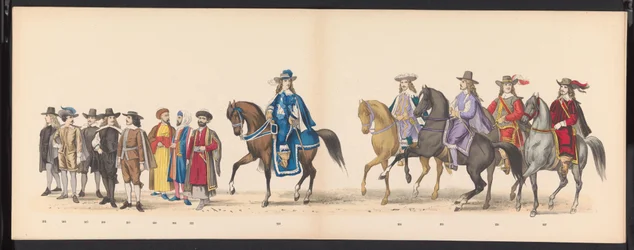 Masquerade of the Leiden Students, 1875 (plade 15) Maskerade afholdt af medlemmerne af Leidens studentkorps den 15. juni 1875 til fejring af 300-året for Leidsche Hoogeschool, forestillende Leidsche Hoogeschool, afbildet i
