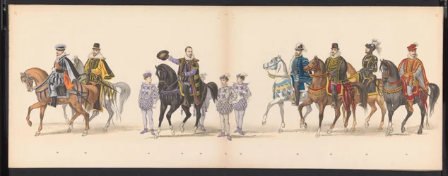 Masquerade of the Leiden Students, 1875 (plade 5) Maskerade afholdt af medlemmerne af Leidens studentkorps den 15. juni 1875 til fejring af 300-året for Leidsche Hoogeschool, forestillende Leidsche Hoogeschool, afbildet i