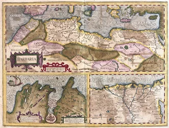 Nordafrika med belejring af Tunis og Nildeltaet (gravering