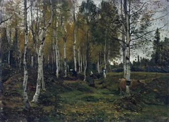 Birkeskov om efteråret