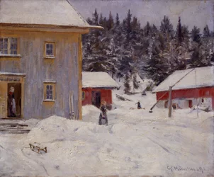 Gårdspladsen på Valler gård