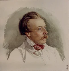 Portræt af maleren Alexander von Kotzebue 1815-1889, 1840