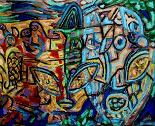 Alien Abstract,2019 (olie på lærred)