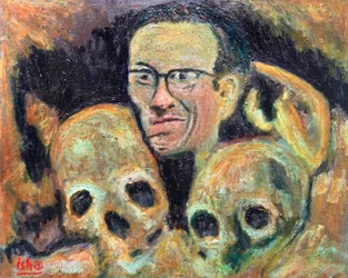 Crumb Skulls (hyldest til R.Crumb), 2019 (olie på lærred)