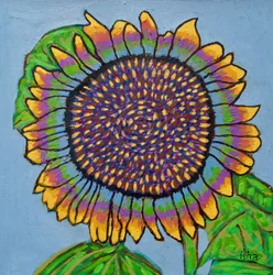 Joyous Sunflower II, 2024 (olie på lærred)