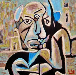 Lille Picasso, 2022 (olie på lærred)