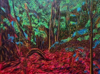 Mexican Jungle, 2019 (olie på lærred)