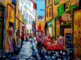 Perpignan Street, 2020 (olie på lærred)