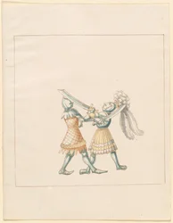Freydal, The Book of Jousts and Tournament of Emperor Maximilian I: Combats on Foot (Jousts) (Bind III): Plade 154