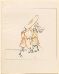 Freydal, The Book of Jousts and Tournament of Emperor Maximilian I: Combats on Foot (Jousts) (Bind III): Plade 156