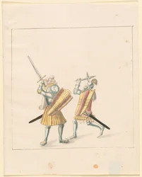 Freydal, The Book of Jousts and Tournament of Emperor Maximilian I: Combats on Foot (Jousts) (Bind III): Plade 155