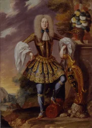 En mand i fancy kjole, begyndelsen af det 18. århundrede.