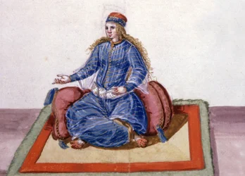En favorit ved den osmanniske sultans hof, ca. 1600 (akvarel)