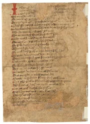 Et blad fra Das Spiegelbuch, på middelhøjtysk, Østsvaben, sandsynligvis Augsburg, ca. 1470