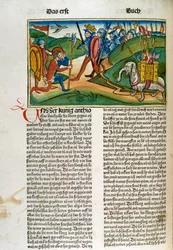 En side fra Nürnbergs bibel, tysk udgave, ...