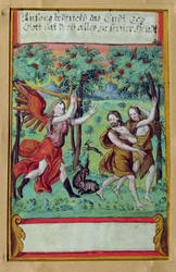 Adam og Eva fordrevet fra Edens Have, ca. 1640 (gouache på vellum)