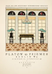 Annonce for "Flatow & Priemer", fra Styl, pub.1922 (pochoir print)