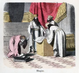 Oldtidens historie. Persien. Persiske læger og magikere ... (gravering)